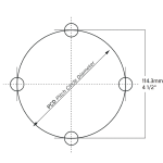 Trojan Hub Only - Standard 155mm Hub - 4 Stud - 4.5\" PCD_4
