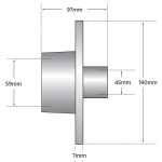 Trojan Hub Only - Standard 190mm Hub - 6 Stud - 5.5\" PCD_3