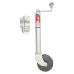 350kg Jockey Wheel - 150mm Solid Rubber Wheel - Clamp Mount - Trojan_1