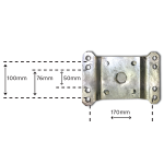 350kg Jockey Wheel - 200mm Solid Tyre - Swivel Mount - Trojan_4