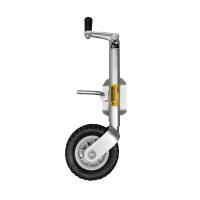 250kg Capacity Jockey Wheel - 190mm Alloy Wheel - Bolt On - Top Wind - Christine