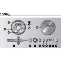 CM Hydraulic 9\" Brake Drum Parts 1500kg