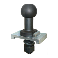 CM Trailer Parts 50mm High Rise Euro Towball & Locking Plate 1\" shank