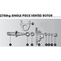 DeeMaxx Hyd Disc Brake Parts 2750kg - 1 Piece Rotor Vented
