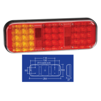 Narva Model 42 LED Tail Lamp - 9-33 volt - Red/Amber