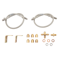 Stainless Steel Braided Brake Hose Kit - Disc Brake - Male/Male - Trojan