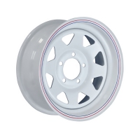 Trojan Wheel 14" x 5.5" White 5 X 4 1/2" PCD