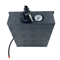 aufocus 5L Aluminium Fuel Tank Cover - Black Checker Plate