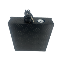 aufocus Black Aluminium 9.5L Fuel Tank Checker Plate Cover