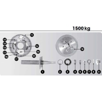 CM Electric Drum Brake - Spare Parts - 10in 1500kg