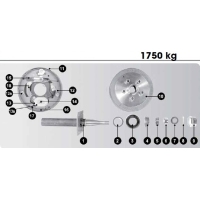 CM Electric Drum Brake - Spare Parts - 10in 1750kg