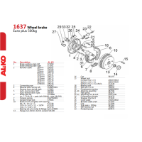 A - ALKO Coupling Spare Parts Diagrams - Euro Wheel Brake