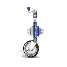 400kg Capacity Premium Jockey Wheel - 230mm Rubber Wheel - Swing Up - CM_1