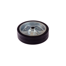 ALKO Jockey Wheel Only - 200mm Steel & solid rubber tyre 16mm bore_2