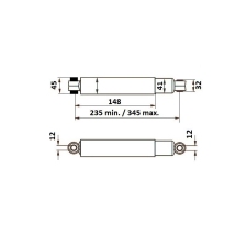 BPW Caravan Axle Shock Absorber- 1300-1800kg_2