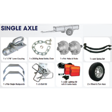 CM Trailer - Single Axle Trailer Kit - Non-Braked - 1750kg - 14\"_2