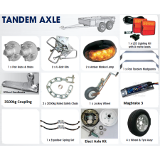 CM Trailer - Tandem Axle Trailer Kit - Electric Braked - 2500kg - 13\"_2