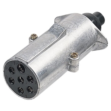 Hella Trailer Plug - Heavy Duty 7 Pin Large Round Plug - Metal_1