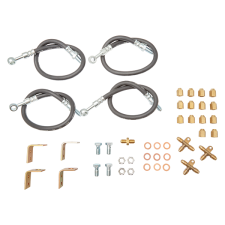 Rubber Brake Hose Kit - Disc Brake - Male/Banjo - Trojan_2