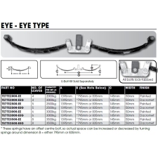 Tandem Axle Spring Set - 50mm x 1395mm - Rocker Eye to Eye_2