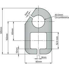 Trojan Axle Drop Plate - 60mm Drop - Suits 50mm RHS - 39mm Dia Axle_2