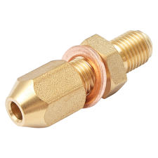 Trojan Hydraulic Brake Fitting - Brass Master Cyl Adapter 3/8UNF_2