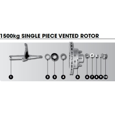 DeeMaxx Hyd Disc Brake Parts 1500kg - 1 Piece Rotor Vented_1