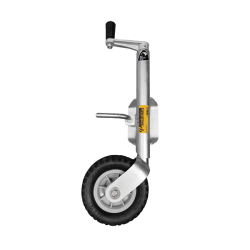 200kg Capacity Jockey Wheel - 190mm Nylon Wheel - Bolt On - Side Wind - Christine