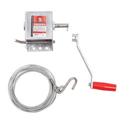 250kg Capacity Boat Trailer Winch - 1:1 Ratio - Wire Cable - Trojan