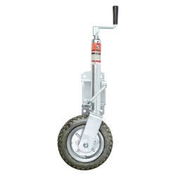 350kg Premium Jockey Wheel - 250mm Solid Tyre - Swivel - Trojan