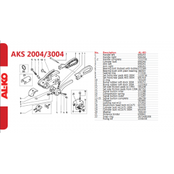 ALKO Coupling AKS2004/3004 - Coupling Head - Spare Parts Diagrams - (Red Handle)