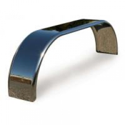 225mm Wide - Stainless Steel - Smooth - Rhino - Tandem Axle Mudguards - Pair
