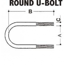 CM Axle U Bolt - Round Axle - 65mm