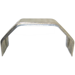 230mm Wide - Aluminium Press Formed - Checker Plate - CM - Single Axle Mudguards - Pair