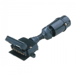 CM Trailer Plug - 7 Pin Flat Socket to 7 Pin Round Plug