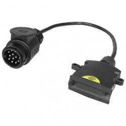 Hella Trailer Plug - 13 Pin Euro Plug to 7 Pin Flat Socket