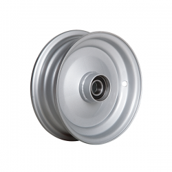 Treadway Trailer Wheel Rim Only - 8" x 2.5" Steel Silver - 25mm Bearing (with Hubcaps)