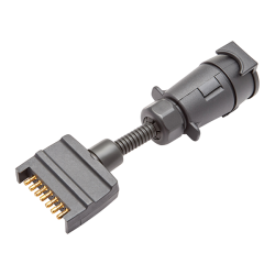 Trojan 7 Pin Flat Male to 7 Pin Round Female Trailer Connector Adapter