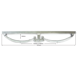 Tandem Axle Spring Set - 50mm x 1390mm - Eye to Eye Rocker