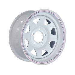 Trojan Wheel 14" x 5.5" White 5 X 4 1/2" PCD