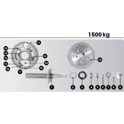 CM Electric Drum Brake - Spare Parts - 10in 1500kg