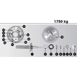 CM Electric Drum Brake - Spare Parts - 10in 1750kg