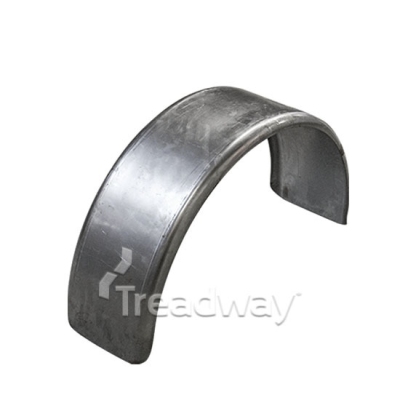 170 x 650mm - Single Round Mudguard - Plain Steel 1.6mm - Suits 10\" Wheels - Pair