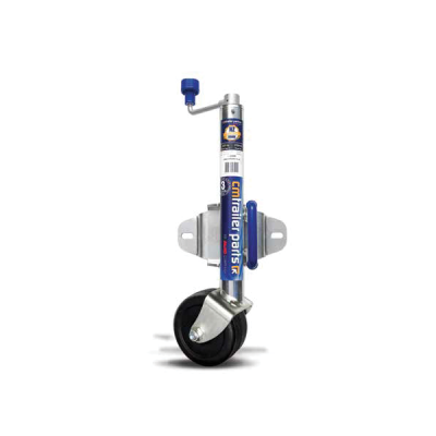 250kg Capacity Premium Jockey Wheel - 150mm Rubber Wheel - Swing Up - CM