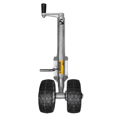 440kg Capacity Jockey Wheel - Twin Solid Rubber Wheel - Christine