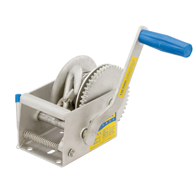 700kg Capacity Boat Trailer Winch - 5:1 Ratio - Wire Cable with Snap Hook - Atlantic