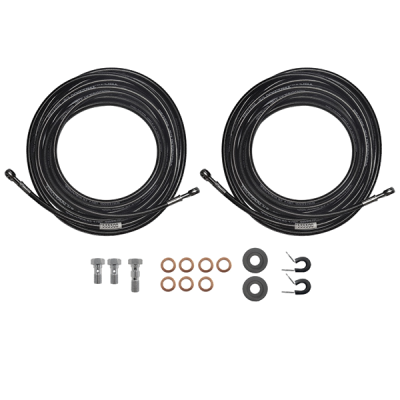 Ezi-Fit Brake Hose Kit - 2x 6m Stainless Steel Hose Kit Including Fittings
