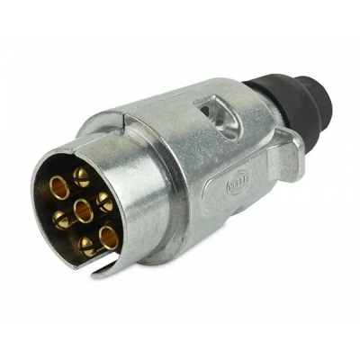 Hella Trailer Plug - 7 Pin Large Round Plug - Metal