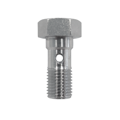 Hydraulic Brake Fitting - Single Banjo 3/8\" UNF Stainless Steel