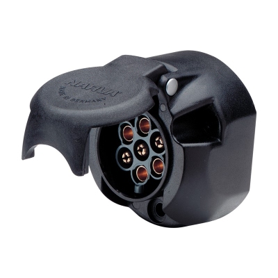 Narva Trailer Plug - 7 Pin Large Round Plastic Socket
